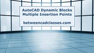 AutoCAD Dynamic Blocks: Multiple Insertion Points