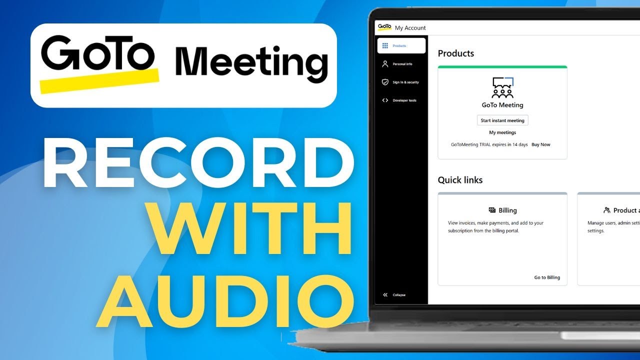 How to record GoToMeeting session on laptop with audio
