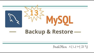 MySQL 13 (마지막) - Backup & Restore