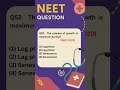 NEET 2020 | 📈 Growth Curve | Why Log Phase Shows Maximum Growth | NEET MCQ #biologymcq #biologyshort