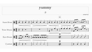 yummy drumline cadence | musescore 4