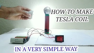 How to make Tesla coil at home || Wireless power transfer | Mutual Induction.