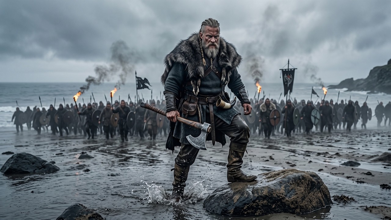 TIDAL SPITS – Viking March Across the Coastal Sands | Epic Cinematic War Drums ⚔️