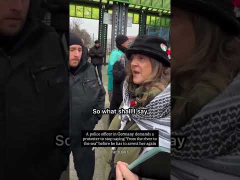A police officer demands a woman stop chanting for Palestine before she's rearrested #gaza #shorts