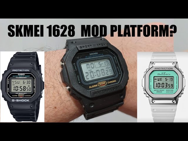 SKMEI 1628 Casio DW 5600 Budget Mod Platform - YouTube