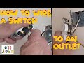 how to wire a switch to control a split outlet