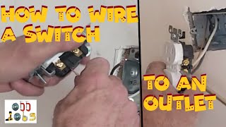 how to wire a switch to control a split outlet