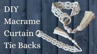 DIY Macrame Drape/Curtain Tie Backs