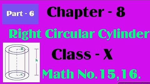 Chapter-8,Right Circular Cylinder, For Class - X,WBBSE,Math No.15,16 by Ahrar(English Urdu Tutorial)