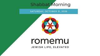 Full Romemu Shabbat Services - Saturday, October 31, 2026 Guide