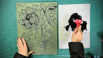 Quy trình làm tranh khắc gỗ | bản nét và bản màu