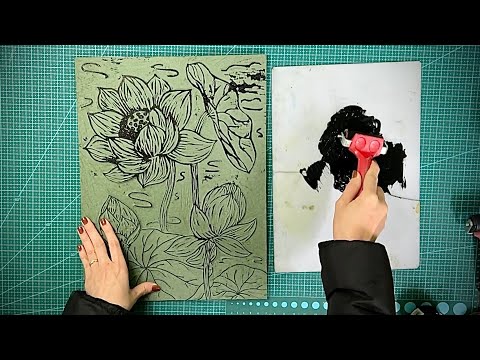 Video Quy trình làm tranh khắc gỗ | bản nét và bản màu - youtube