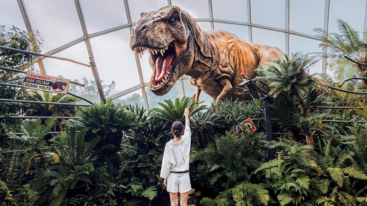 Jurassic World Singapore в Gardens by the Bay | Пешеходная прогулка 4K и влог