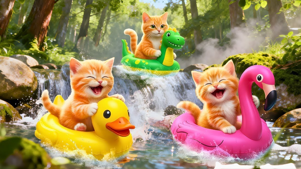 Mama Cat Trims Fur on the Farm and Makes Tiger Hat For Kittens At Home🐾🎩🐯