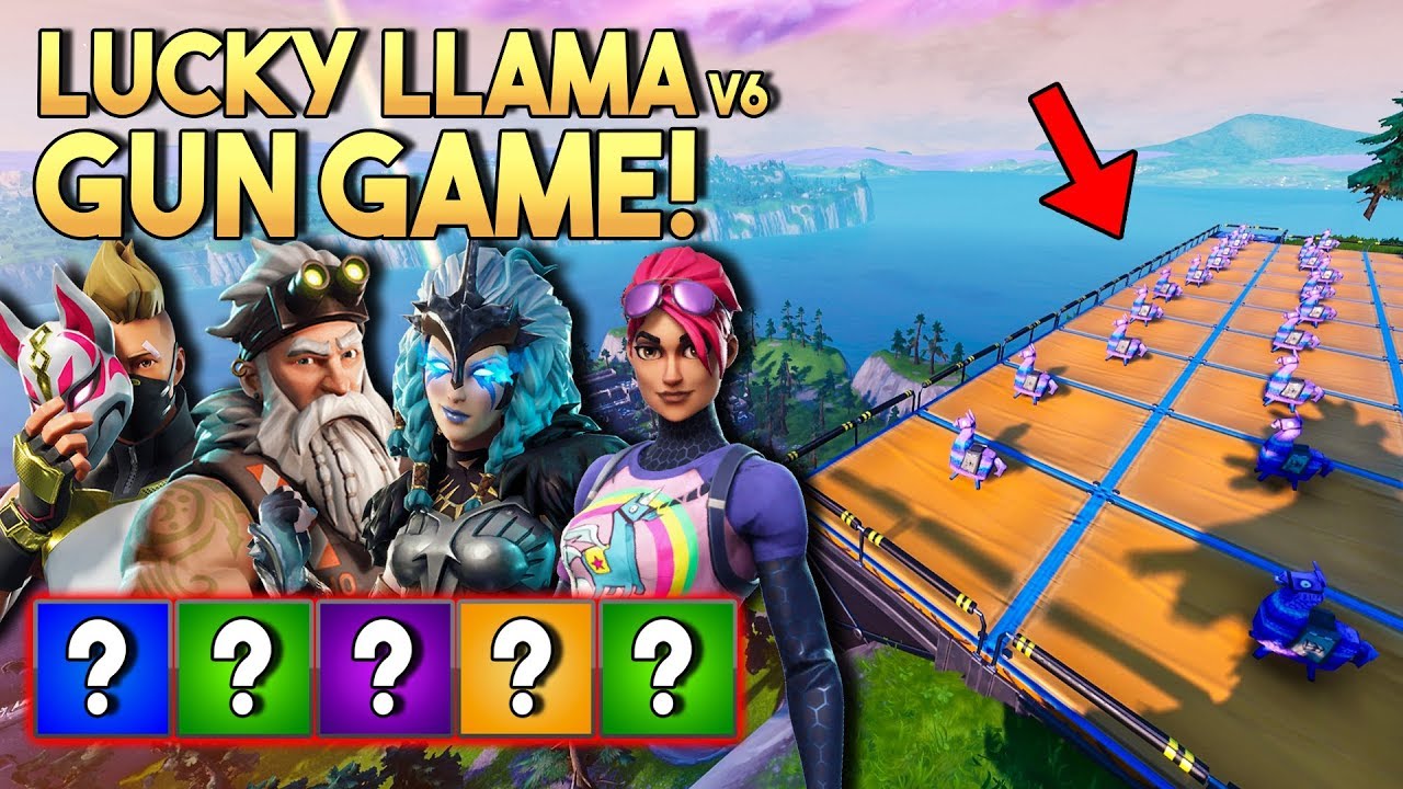 LUCKY LLAMA GUN GAME v6! - Fortnite Creative met Don, Eva & Jacco (Nederlands)