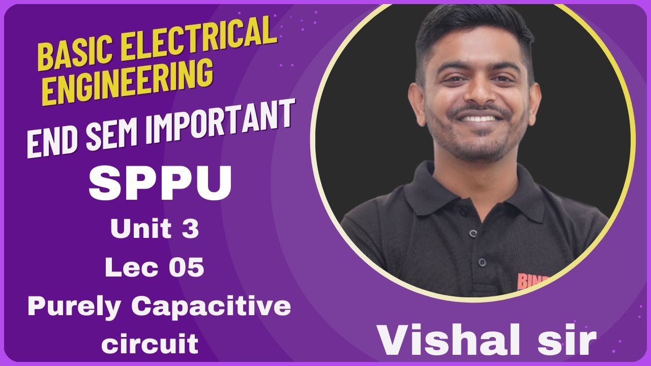 Basic Electrical Engineering ( BEE ) Unit 3, Lec 5, Purely Capacitive ...