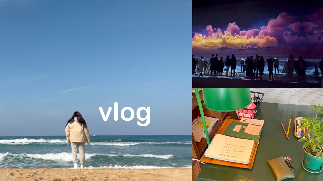 [vlog] 또 다녀온 강릉🏖ㅣ온센ㅣ별빛아래 책다방ㅣ안목해변ㅣ아르떼뮤지엄
