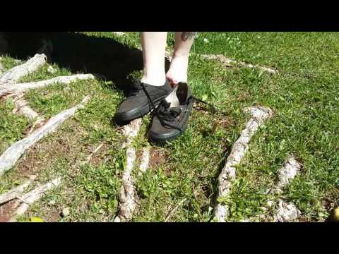 Vee in her well worn smelly Van's