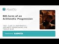Nth term of an Arithmetic Progression | Samita