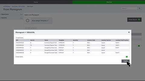 Lexmark Publishing Platform for Retail—Creating signs from planogram