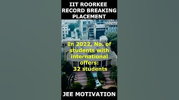 🤑 Unbelievable IIT Placements 🔥 IIT Roorkee Placements 2022 Reportn😯 JEE motivation #shorts
