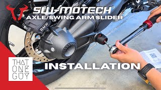 Sw Motech Axle Swing Arm Sliders Unbox Install 24 Bmw R12