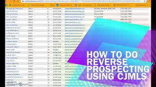 How to do reverse prospecting using cjmls Net Worth
