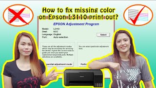 how to fix missing color on epson l3110 print out | printer missing lines
