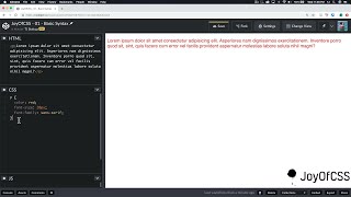 JoyOfCSS - 02 - Basic Syntax