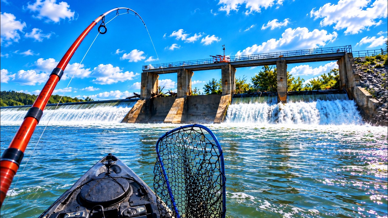Fishing below a MONSTER Spillway