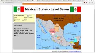 Sheppard Software Geography Mexico 100% 720 Seconds