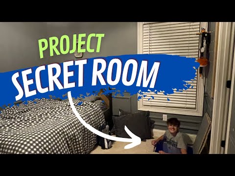 Finishing touches on the secret room!