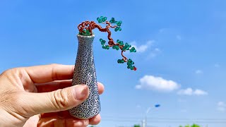 [Bonsai Handmade]How To Make Mini Bonsai Tree Wire Copper 04