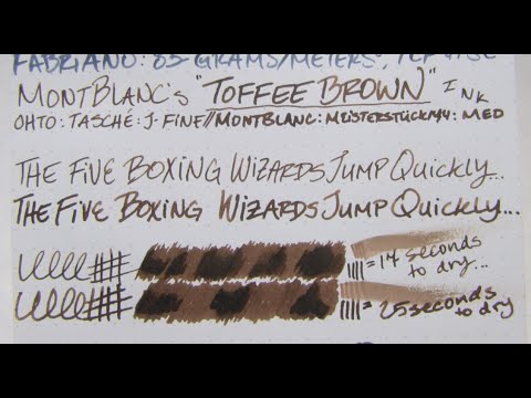 Ink Review: MontBlanc's "Toffee Brown" Ink - YouTube