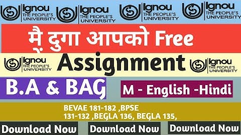 ignou solved assignment 2020-21 free download pdf | Tech Kohandia