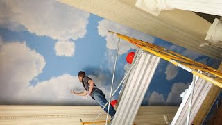 Painting Puffy Clouds On A High Ceiling by muraljoe 15,248 views 1 year ago 9 minutes, 7 seconds