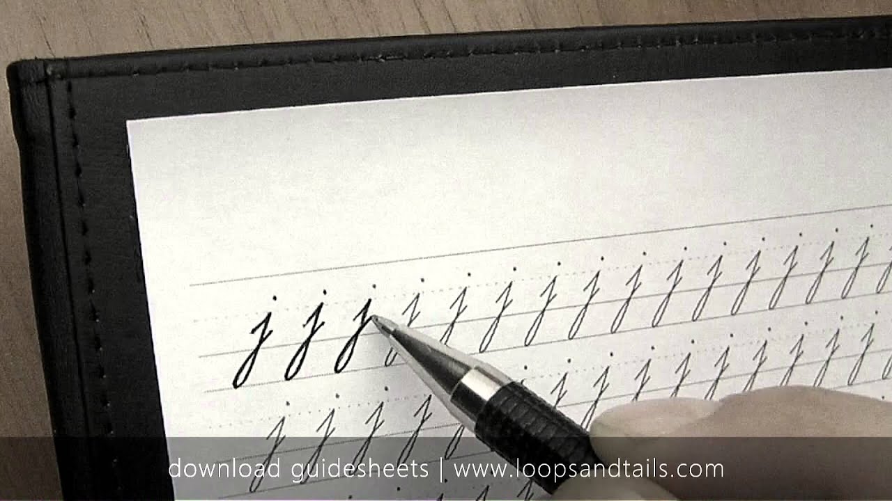Learn cursive handwriting - Lowercase j - YouTube