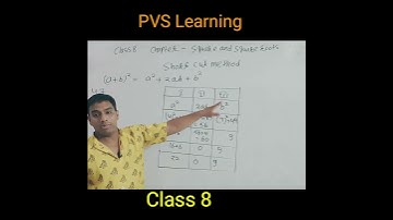 Column Method | Short Cut Method | Square and Square Root | Class 8 |  PVS Learning #shorts #short
