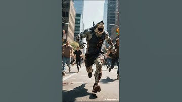 zombies 🧟‍♂️😱 #zombie #ai #wow #shark #hippo #crocodile #pigeon #shortvideo #sea #shorts #venom