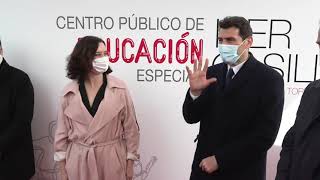 Casillas y Ayuso presentan el centro de educación especial que se levantará en Torrejón de Ardoz.