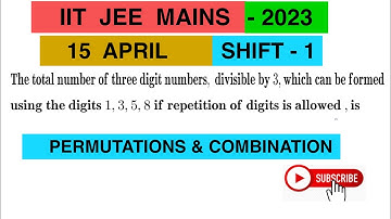 The total number of three digit numbers, divisible by 3,which can be formed using digits 1,3,5,8 if