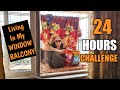 Living In My Balcony For 24 HOURS Challenge | Did I Survive It😶
