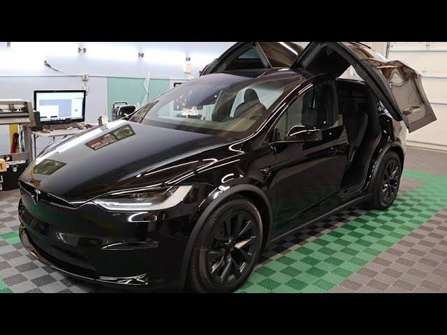 GGBAILEY Tesla Model X (7 Passenger with 3rd Row) Black Classic