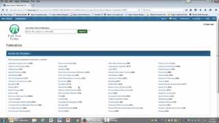 FullText Finder browse by Discipline Tutorial