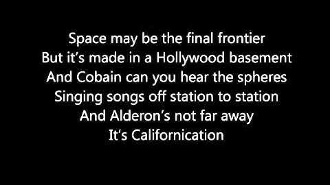 Thumbnail of Red Hot Chilli Peppers Californication Lyrics