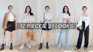 Everyday Outfit Ideas | 12 pcs, 21 looks ✨ CAPSULE WARDROBE!