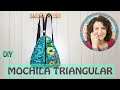 1 MOCHILA triangular de TELA | REALIZA este diseño ORIGINAL (PATRONES GRATIS)