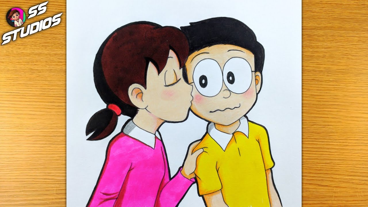 How to Draw Nobita and Shizuka from Doraemon for Kids | D4K – Maybelle Davis
