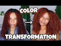 MY NATURAL HAIR COLOR TRANSFORMATION | From Red To Orange