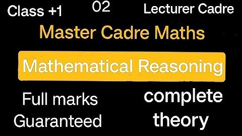 Intent Coaching Classes | Mathematical Reasoning | master cadre & lecturer cadre maths